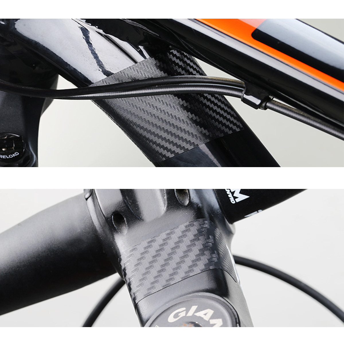 Chainstay Protector Wrap - Carbon Fibre Chainstay Frame Protector Set