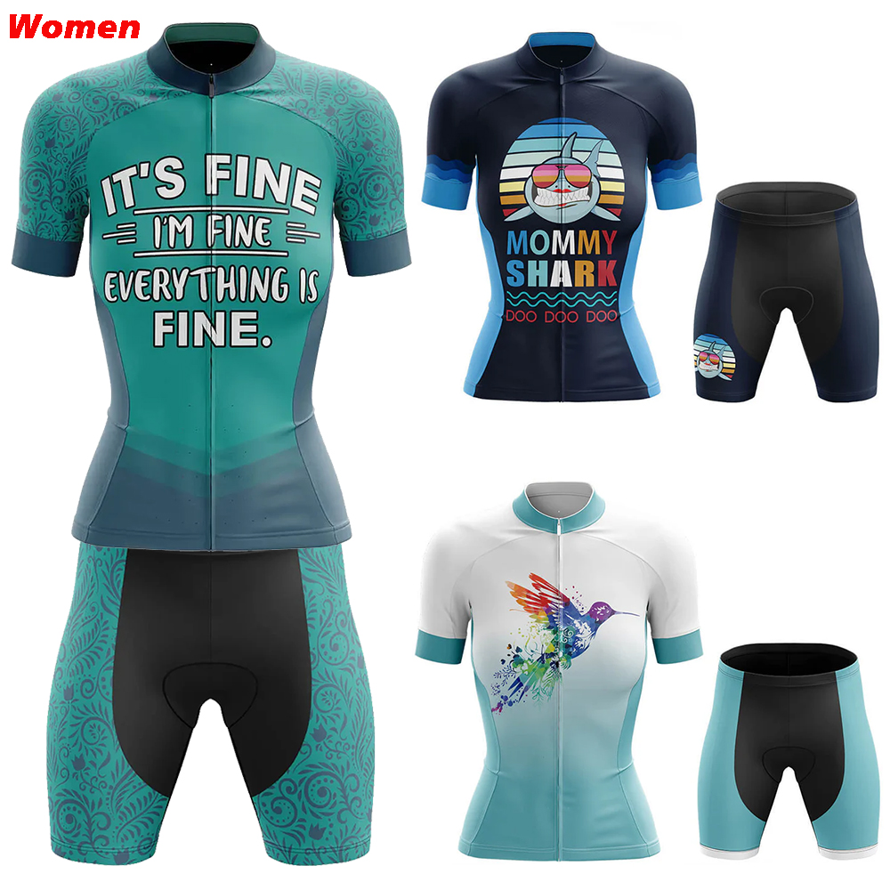 Mountain Biking Outfit - I'm Fine Polyester Cycling Clothing Uniform
