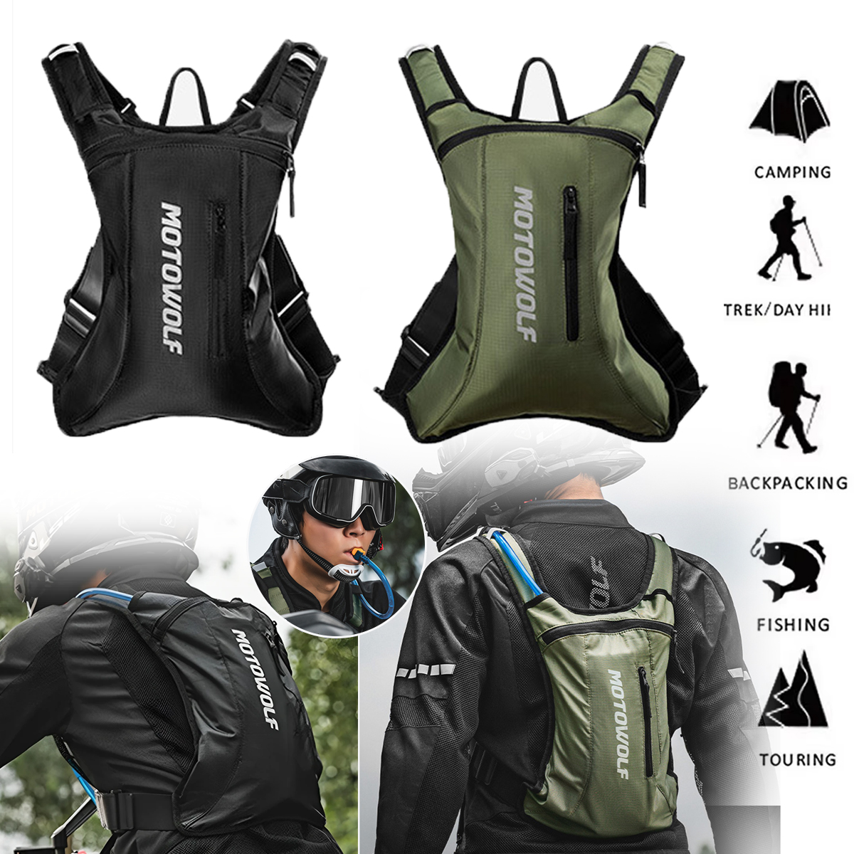 Mountain Biking Rucksack - Motorcycle Cycling Hydration Pack MTB Off