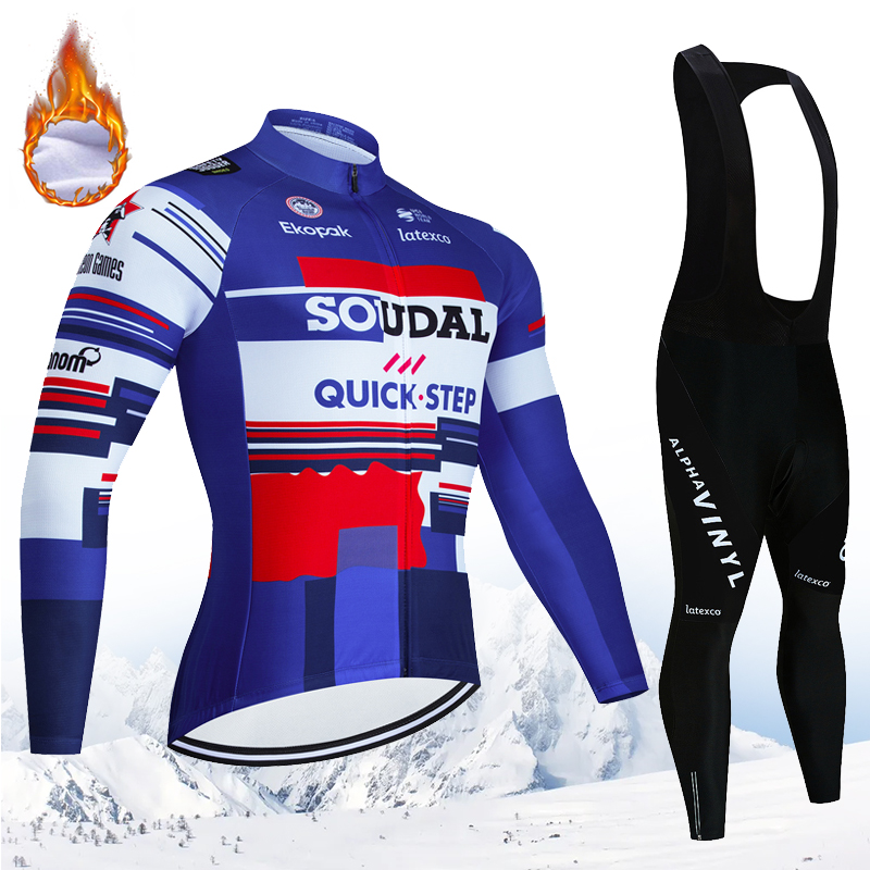 Mountain Biking Outfit - Winter Men's Cycling Outfit Thermal Fleece