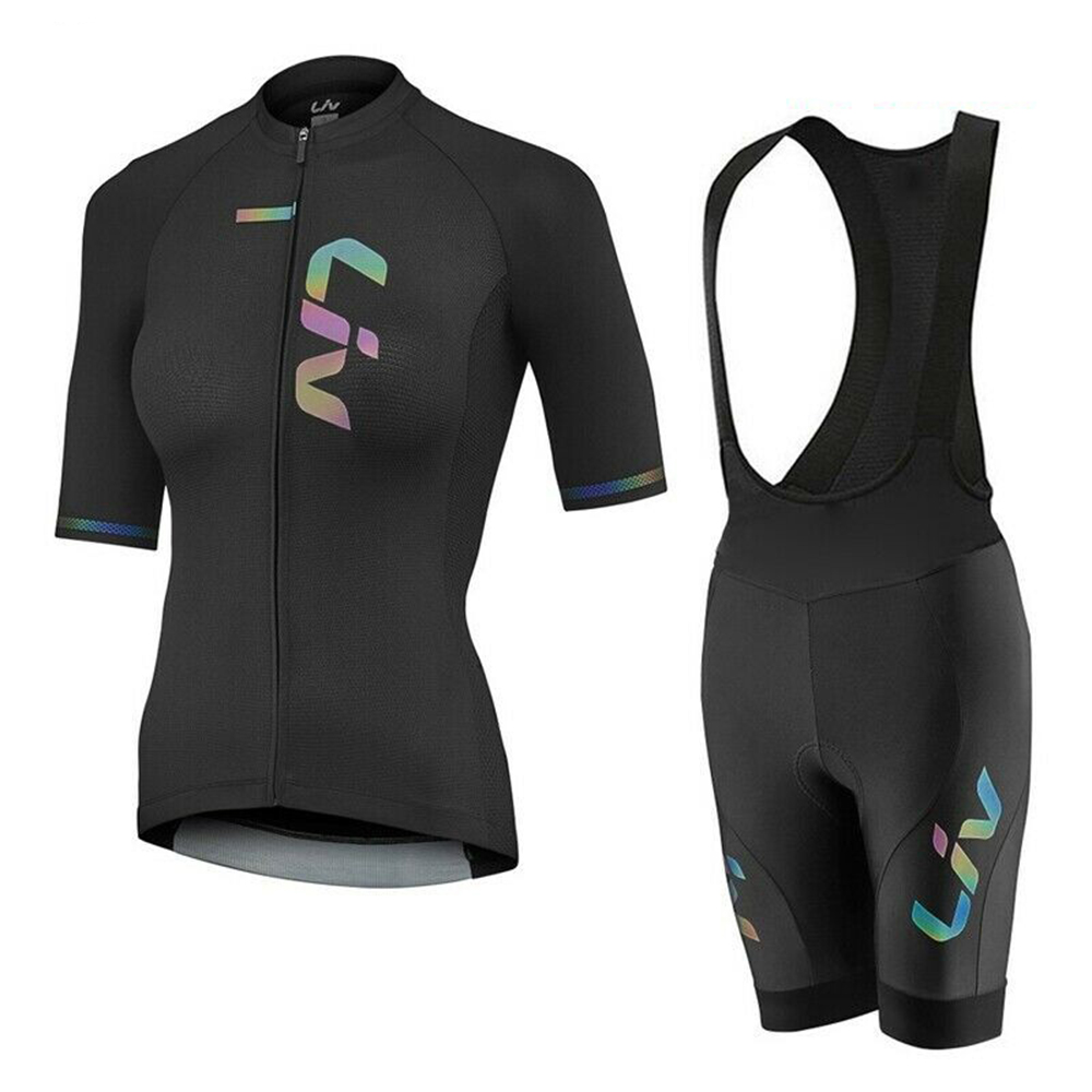 Mountain Biking Apparel - LIV Summer Cycling Jersey Bib Shorts